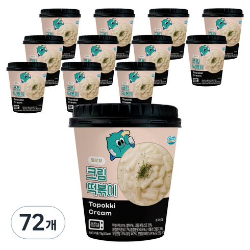 멜로우빈 민티 크림 떡볶이, 115g, 72개
