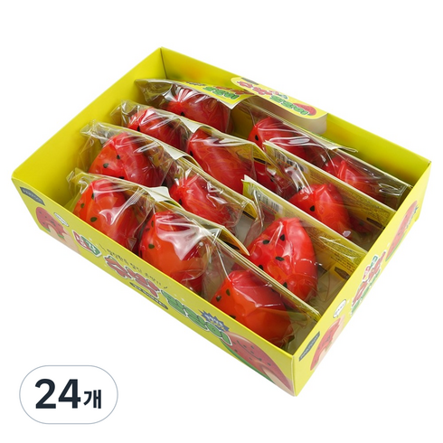 핑크풋 삼각 수박 말랑이, 혼합색상, 86g, 24개