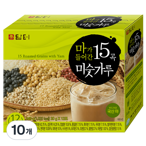 담터 마가 들어간 15곡 미숫가루, 240g, 10개