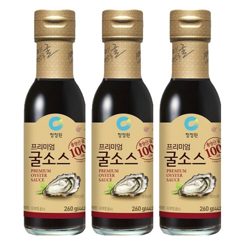 청정원 프리미엄 굴 소스, 260g, 3개