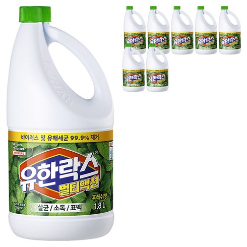 유한락스 멀티액션 후레쉬, 1.8L, 8개
