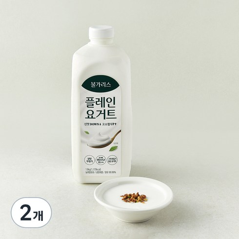 남양유업 불가리스 플레인 요거트, 1.8kg, 2개, 1개입