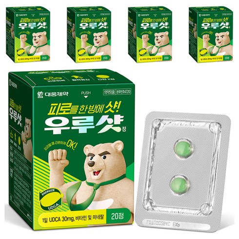 대웅제약 우루샷 피로회복제, 20정, 5개
