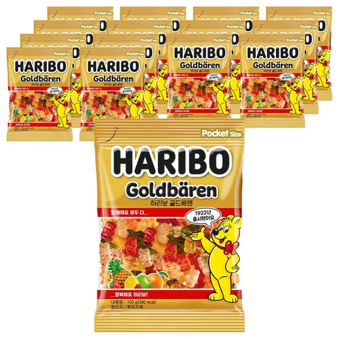 하리보 골드베렌 젤리, 100g, 15개