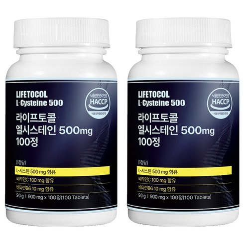 라이프토콜 엘시스테인 500mg, 100정, 2개