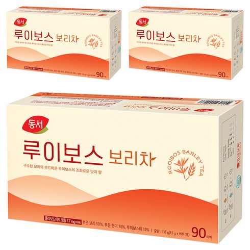 동서 루이보스 보리차 티백, 1.5g, 90개입, 3개