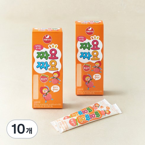 서울우유 짜먹는 요구르트 짜요짜요 복숭아, 40g, 6개입, 10개