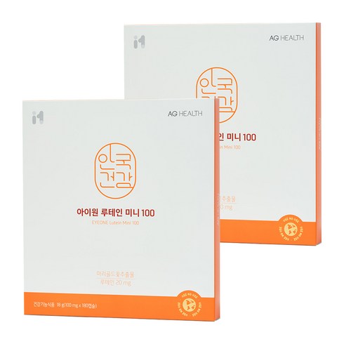 아이원 루테인 미니100 + 쇼핑백 선물세트, 180정, 18g, 2개