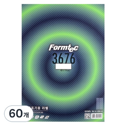 폼텍 분류표기용 전산라벨 LQ-3676 40 x 14 mm, 76칸, 60개