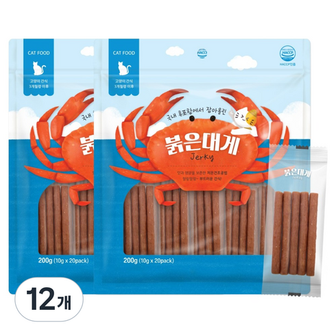 네츄럴랩 고양이 간식, 200g, 붉은 대게, 12개