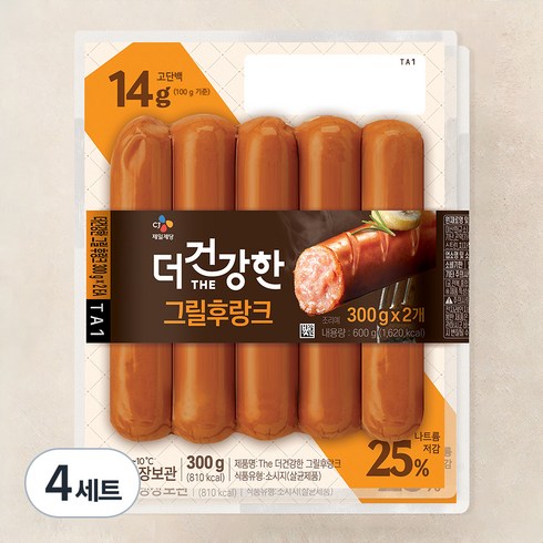 더건강한 그릴후랑크, 300g, 4개입
