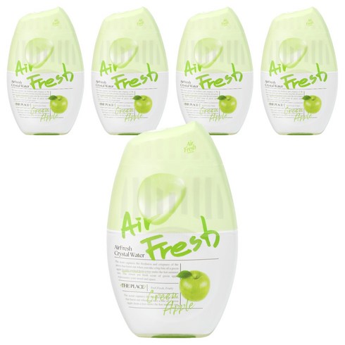 에어후레쉬 크리스탈워터 실내용 대용량 방향제 본품, 400ml, 5개, 그린애플향