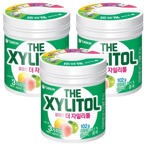 오리온 깔끔한 더 자일리톨, 102g, 3개