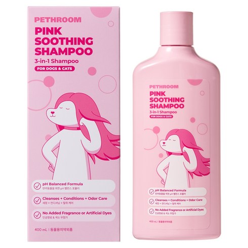 페스룸 반려동물 핑크 수딩 샴푸, 1개, 400ml