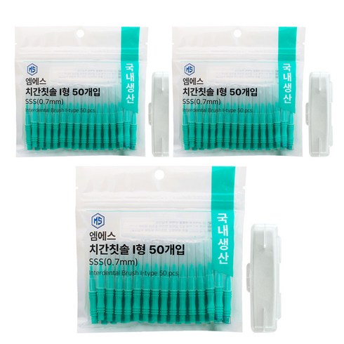 엠에스덴탈 I형 치간칫솔 SSS, 0.7mm, 50개입, 3개