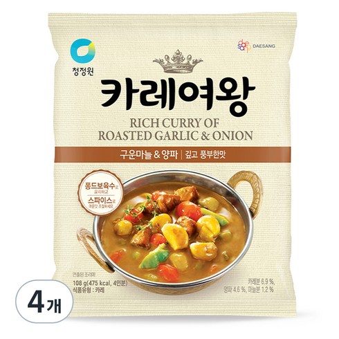 카레여왕 구운마늘 앤 양파, 108g, 4개