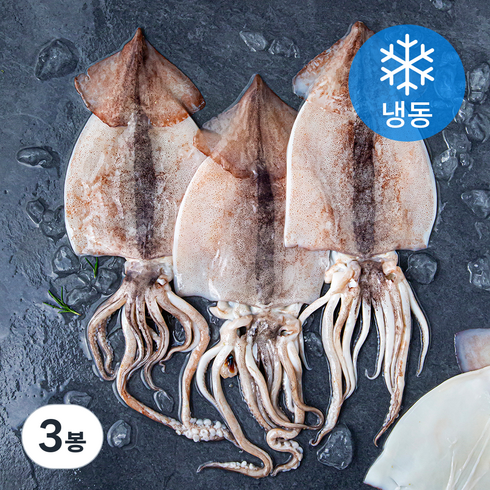 오바다 국내산 손질 오징어 4미 (냉동), 700g(4미), 3개