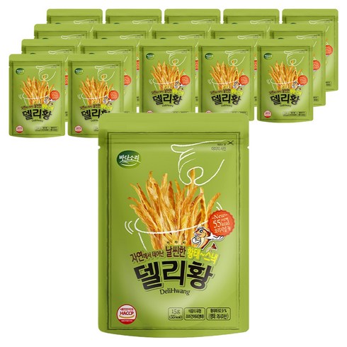 바다소리 델리황 오리지널 뉴 황태스낵, 15g, 18개