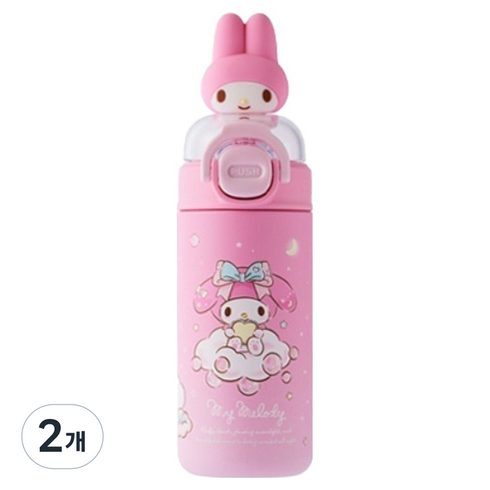 락앤락 스쿨핏 산리오 마이멜로디 원터치 피규어 텀블러 LHC3347PIK_SR, 핑크, 320ml, 2개