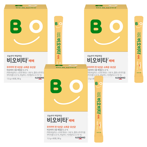 비오비타 배배 유산균 60p, 60회분, 3개