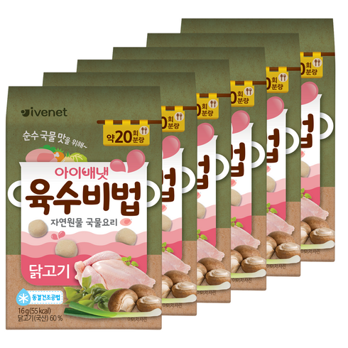 아이배냇 육수비법, 닭고기, 16g, 6개