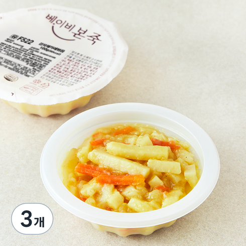 베이비본죽 감자채 카레볶음, 100g, 3개