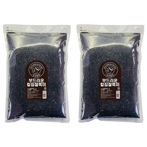 싱싱잡곡 부드러운 칼집 찰흑미, 3kg, 2개