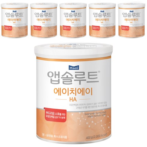 앱솔루트 에이치에이 분유, 400g, 6개, 1개입
