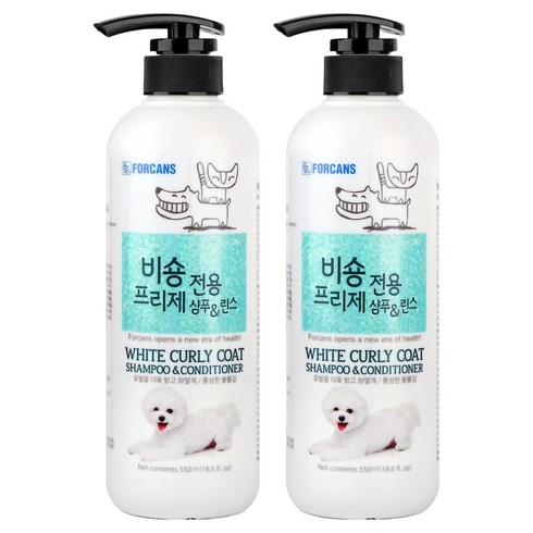 포켄스 비숑 프리제 전용 샴푸&린스, 550ml, 1개입, 2개
