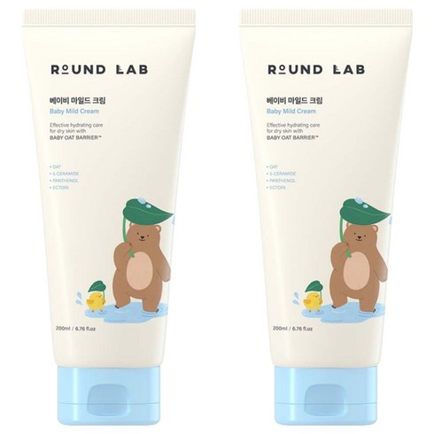 라운드랩 베이비 마일드 크림, 2개, 200ml