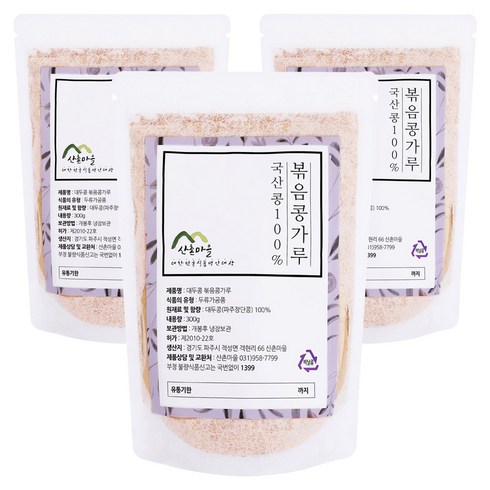 산촌마을 볶은 콩가루, 3개, 300g