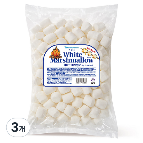 마켄버그 화이트 마시멜로, 1kg, 3개