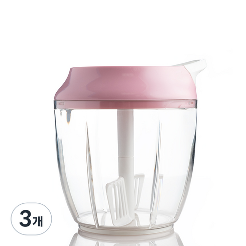 콩콩 차퍼 야채다지기 중형 900ml, 핑크, 3개