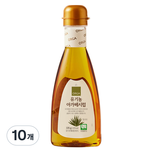 올가홀푸드 유기농 아가베시럽, 335g, 10개