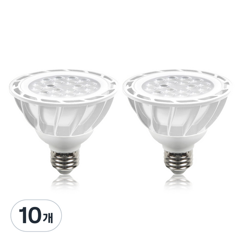샛별하우스 LED PAR30 E26 집중형 전구 15W 화이트, 주광색, 10개