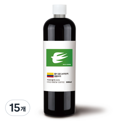 룰리커피 더치커피 콜드브루 원액 콜롬비아, 500ml, 1개입, 15개