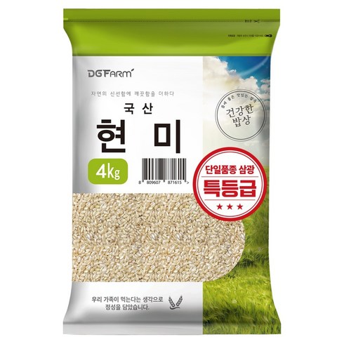 대구농산 건강한밥상 국산 특등급 현미, 4kg, 1개