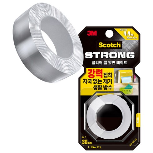 스카치 클리어 겔 양면테이프 30mm x 1.5m, 1개