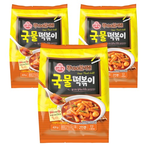 오뚜기 뚜기네 분식집 국물떡볶이, 426g, 3개