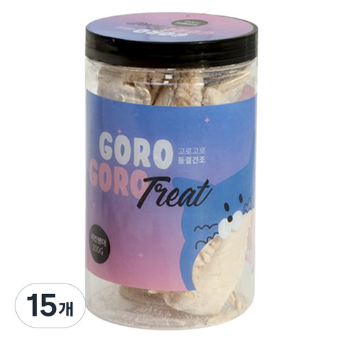 gorogoro 반려동물 동결건조 트릿, 100g, 15개, 치킨텐더