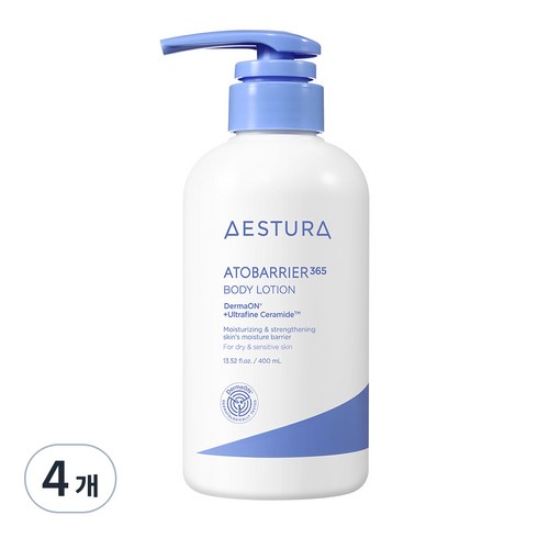 에스트라 아토베리어365 바디로션, 400ml, 4개
