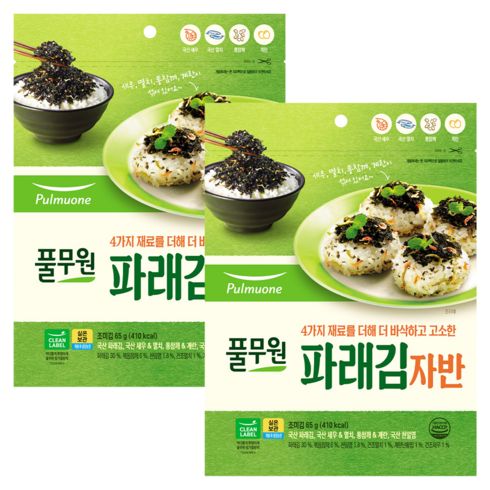 풀무원 파래 김자반, 65g, 2개