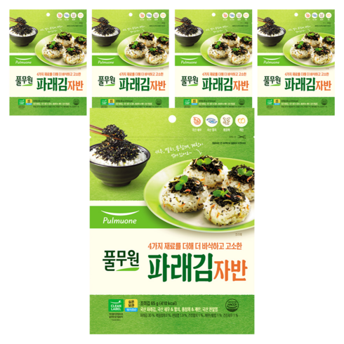 풀무원 파래 김자반, 65g, 5개