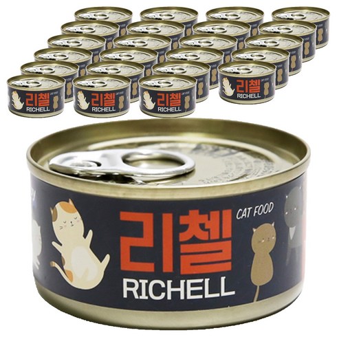 테비토퍼 고양이 리첼 캔, 참치, 80g, 24개