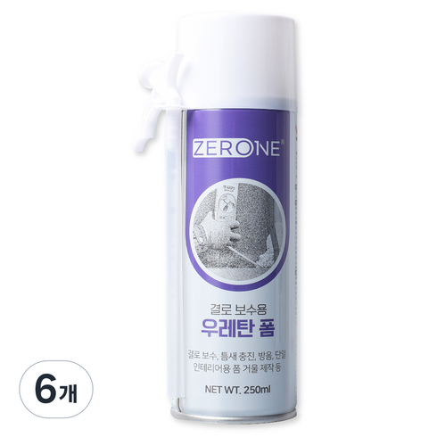 ZERONE 우레탄 폼 250ml, 6개