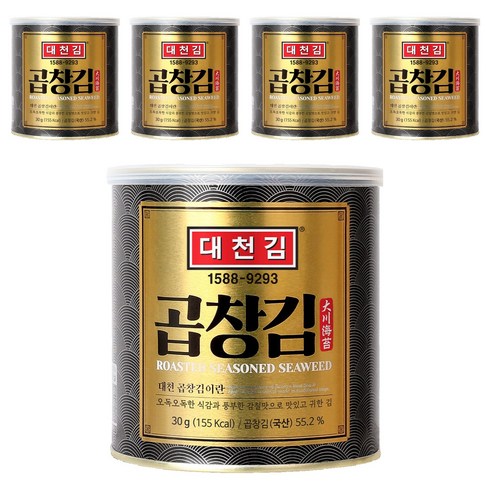 대천김 곱창김 캔, 30g, 5개