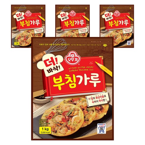 오뚜기 더 바삭 부침가루, 1kg, 4개
