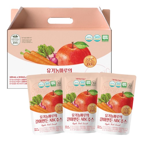 유기농마루 갈아만든 ABC 주스, 100ml, 30개