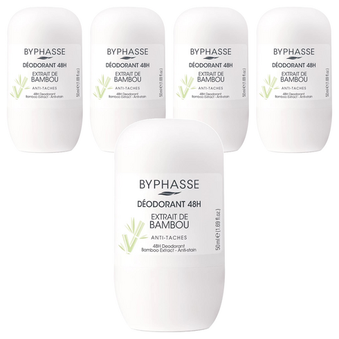 바이빠세 롤 온 데오드란트 48H 뱀부향, 50ml, 5개