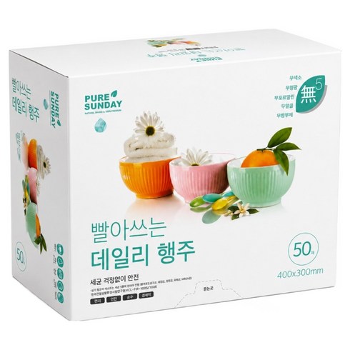 퓨어썬데이 빨아쓰는 데일리 행주, 50개입, 1개